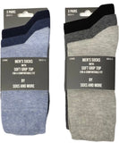 6 PAIRS MENS LOOSE SOFT GRIP TOP COMFORT FIT SOCKS BY SOXS AND MORE