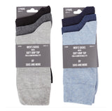 6 PAIRS MENS LOOSE SOFT GRIP TOP COMFORT FIT SOCKS BY SOXS AND MORE