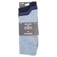 6 PAIRS MENS LOOSE SOFT GRIP TOP COMFORT FIT SOCKS BY SOXS AND MORE