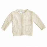 MINOTI GIRLS FLEECE BOBBLE KNIT CARDIGAN