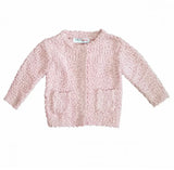 MINOTI GIRLS FLEECE BOBBLE KNIT CARDIGAN