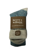 BERRY & WILSON LADIES WOOL BOOT / WALKING SOCKS 2 PAIRS