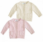 MINOTI GIRLS FLEECE BOBBLE KNIT CARDIGAN