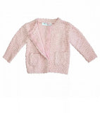 MINOTI GIRLS FLEECE BOBBLE KNIT CARDIGAN